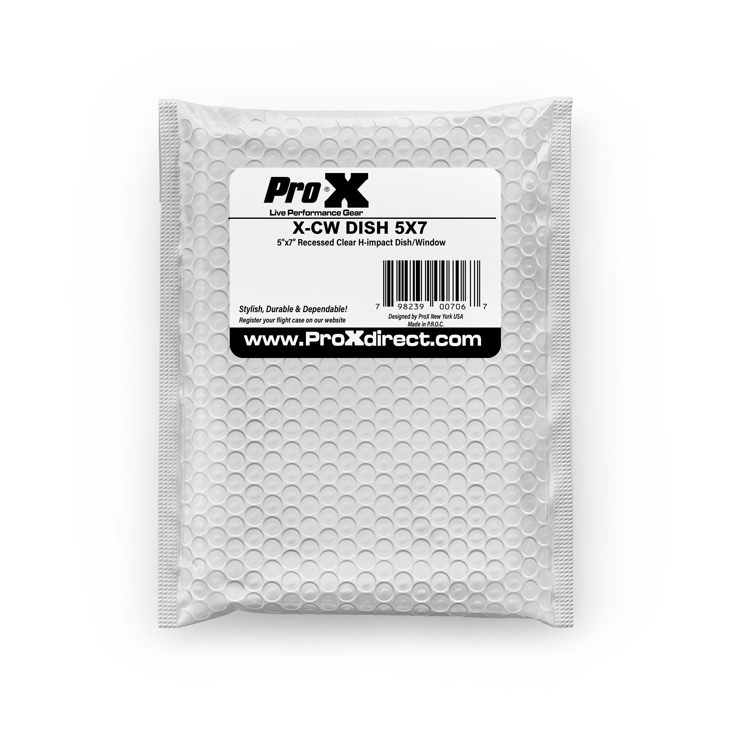 ProX 5x7" Acrylic Clear High Impact Recessed Dish