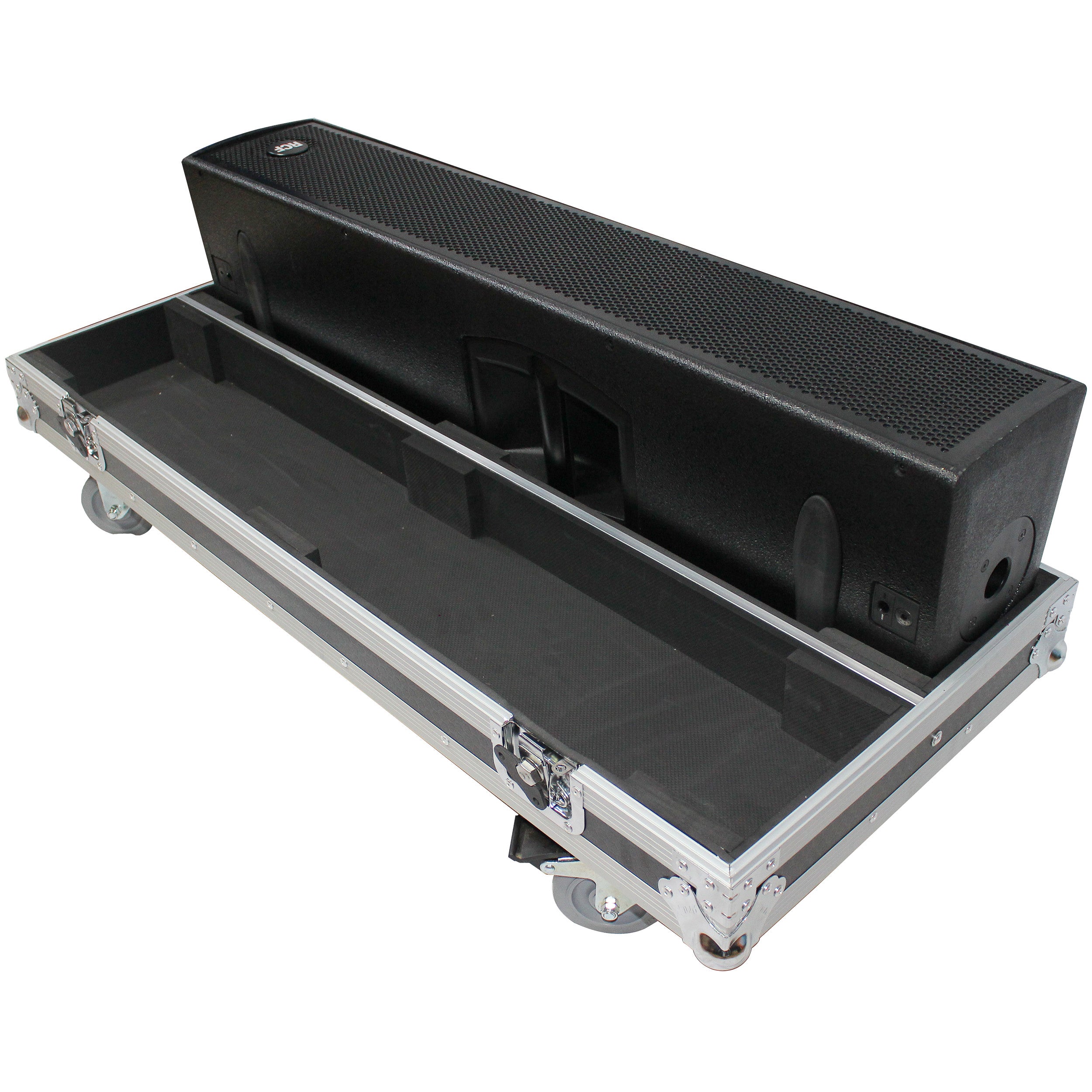 ProX Flight Case for Two RCF NX L24-A MK2 Column Array Speakers W/4 Inch Casters