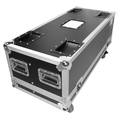 ProX Flight Case for Two RCF NX L24-A MK2 Column Array Speakers W/4 Inch Casters