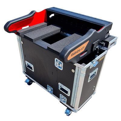 ProX DiGiCO S21 Flip-Ready Hydraulic Console Easy Retracting Detachable Lifting Console Flight Case with wheels by ZCASE