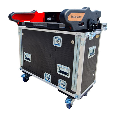 ProX DiGiCO S21 Flip-Ready Hydraulic Console Easy Retracting Detachable Lifting Console Flight Case with wheels by ZCASE