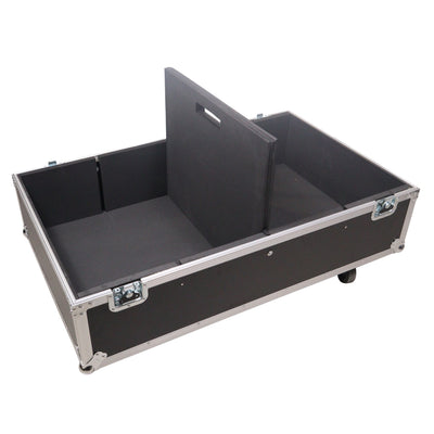 ProX Universal ATA Dual Speaker Flight Case for 2x RCF NX12-SMA Turbosound TFM122m Speaker and similar sizes 23x18x13 in.