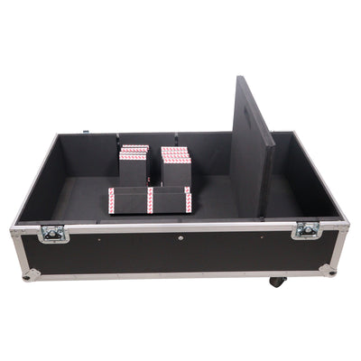 ProX Universal ATA Dual Speaker Flight Case for 2x RCF NX12-SMA Turbosound TFM122m Speaker and similar sizes 23x18x13 in.