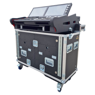 ProX Flip-Ready™ Hydraulic Console Case for ChamSys MagicQ MQ500M w/ 2U Rack Space
