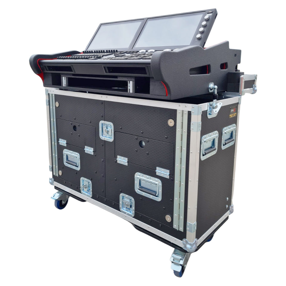 ProX Flip-Ready™ Hydraulic Console Case for ChamSys MagicQ MQ500M w/ 2U Rack Space