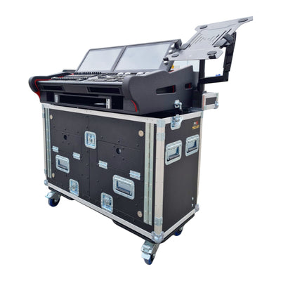 ProX Flip-Ready™ Hydraulic Console Case for ChamSys MagicQ MQ500M w/ 2U Rack Space