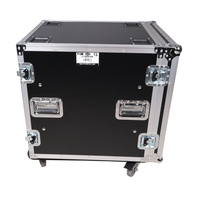 ProX 12U Space Shockproof Amp Rack ATA Flight Case 24 in. Depth with Caster Wheels