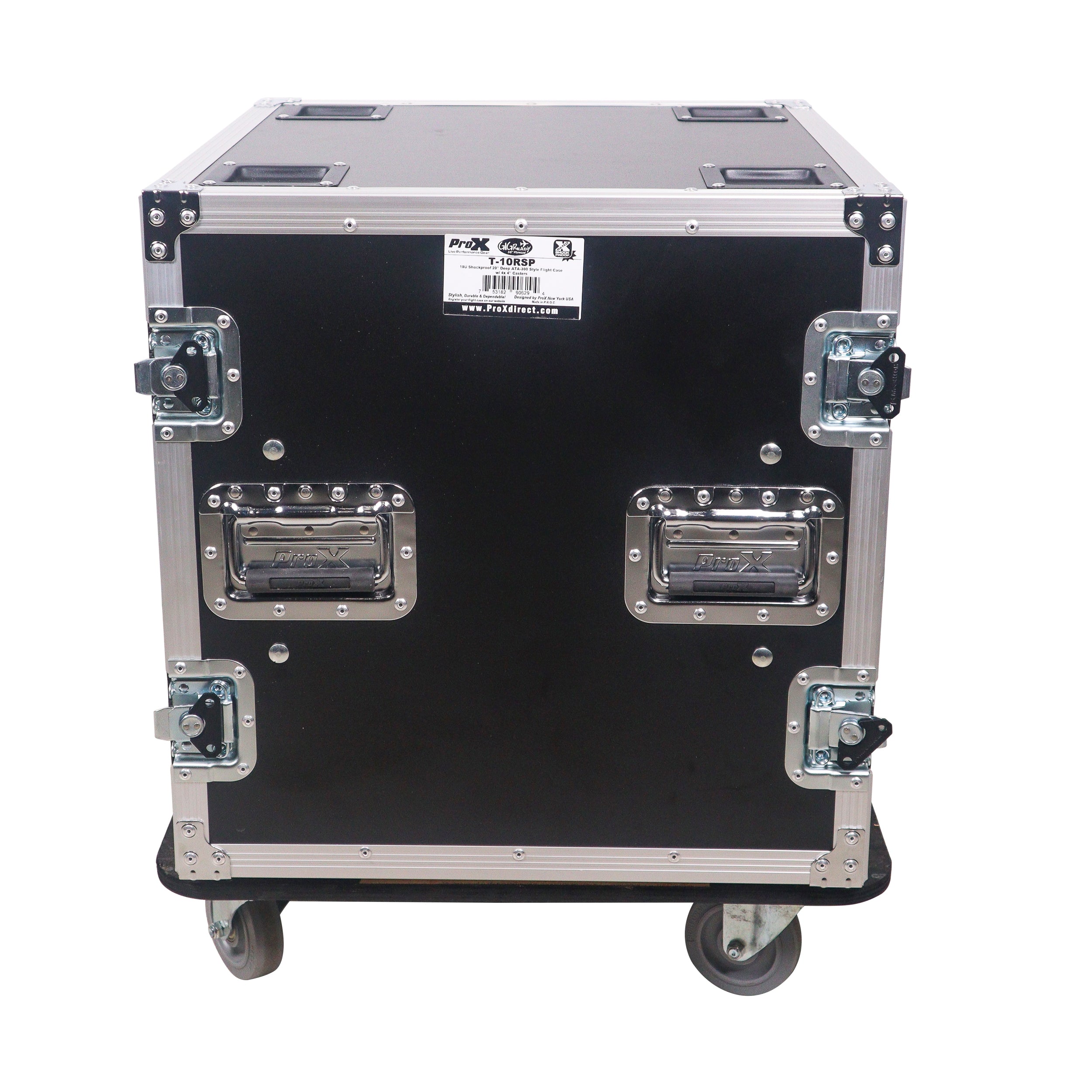 ProX 12U Space Shockproof Amp Rack ATA Flight Case 20" Depth