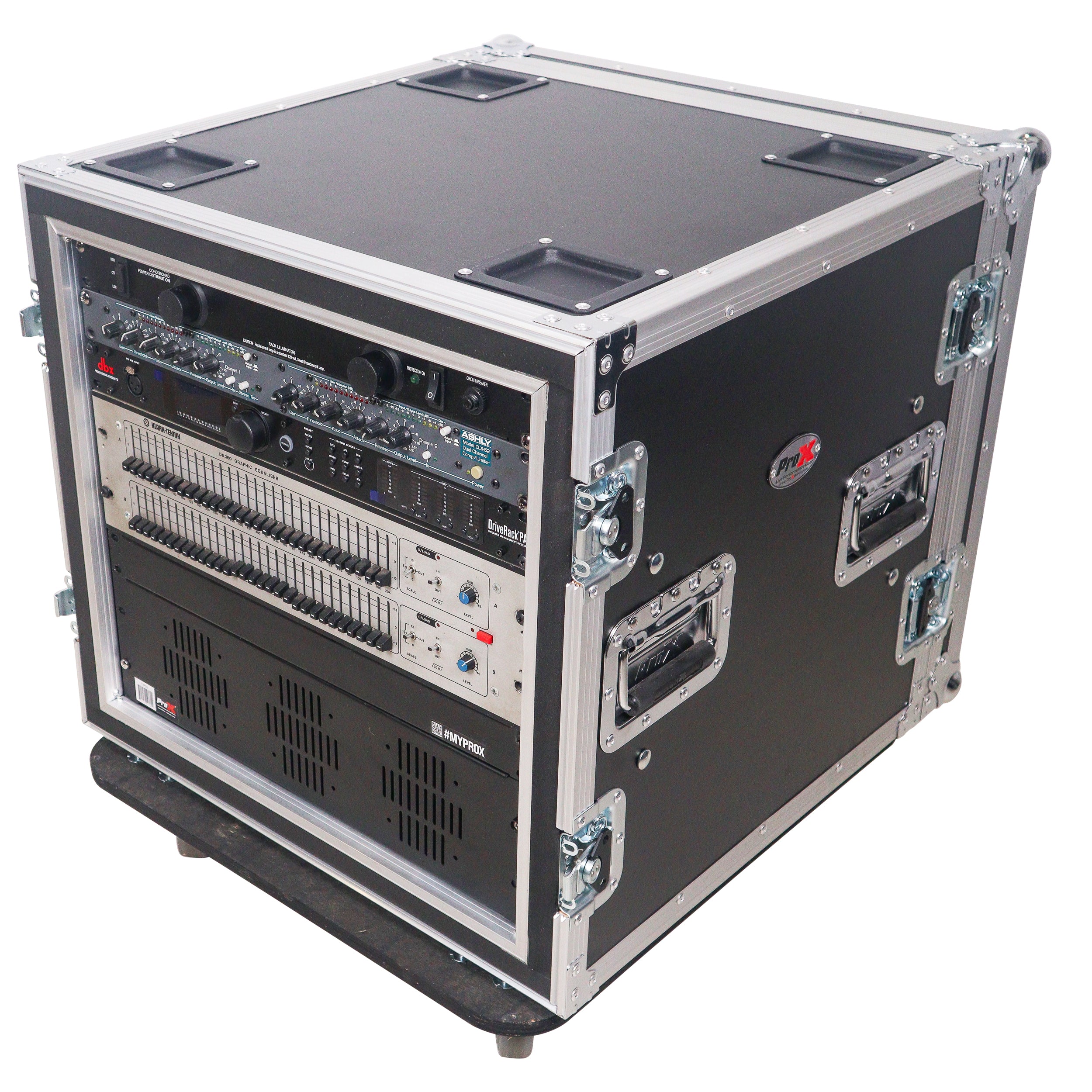 ProX 12U Space Shockproof Amp Rack ATA Flight Case 20" Depth