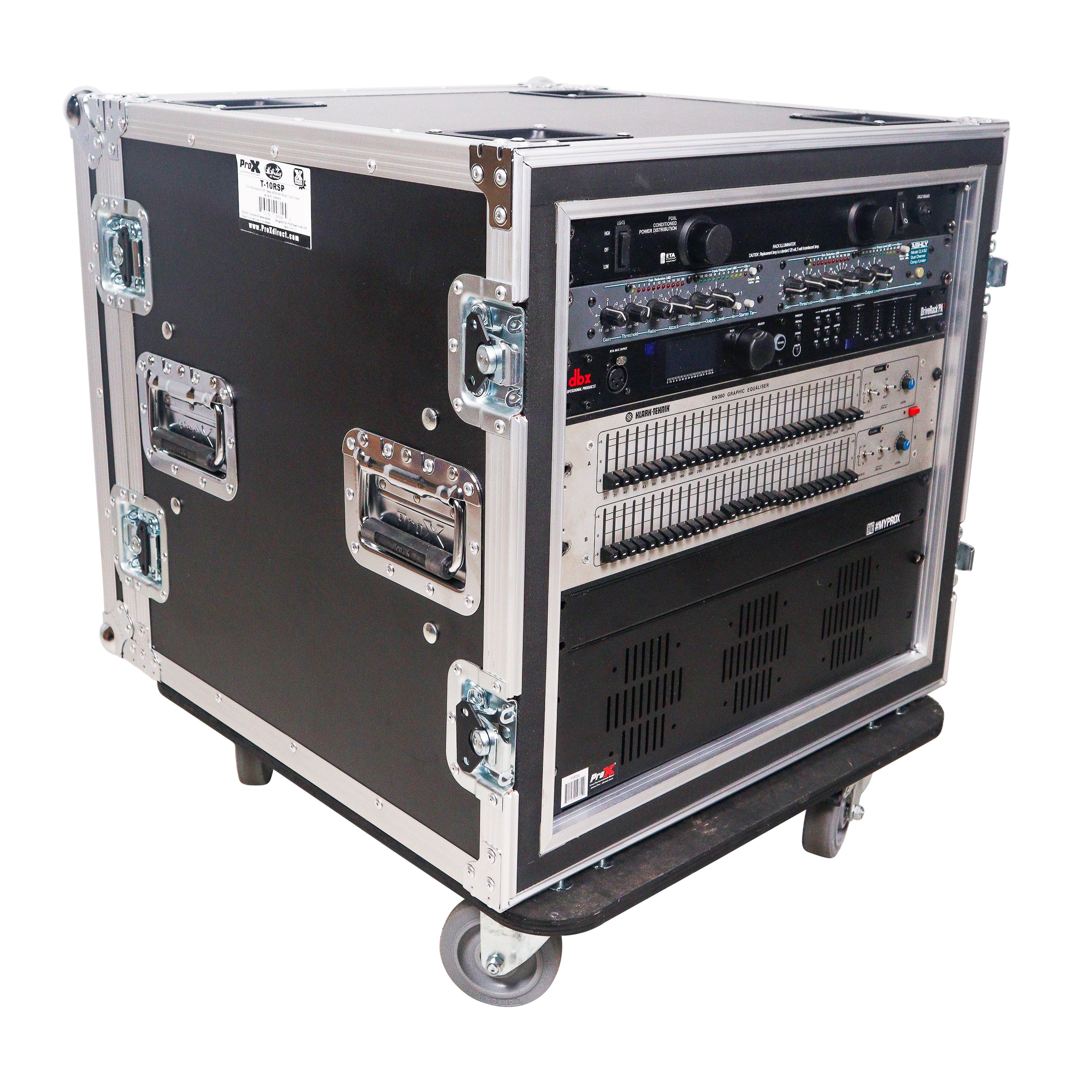 ProX 12U Space Shockproof Amp Rack ATA Flight Case 20" Depth