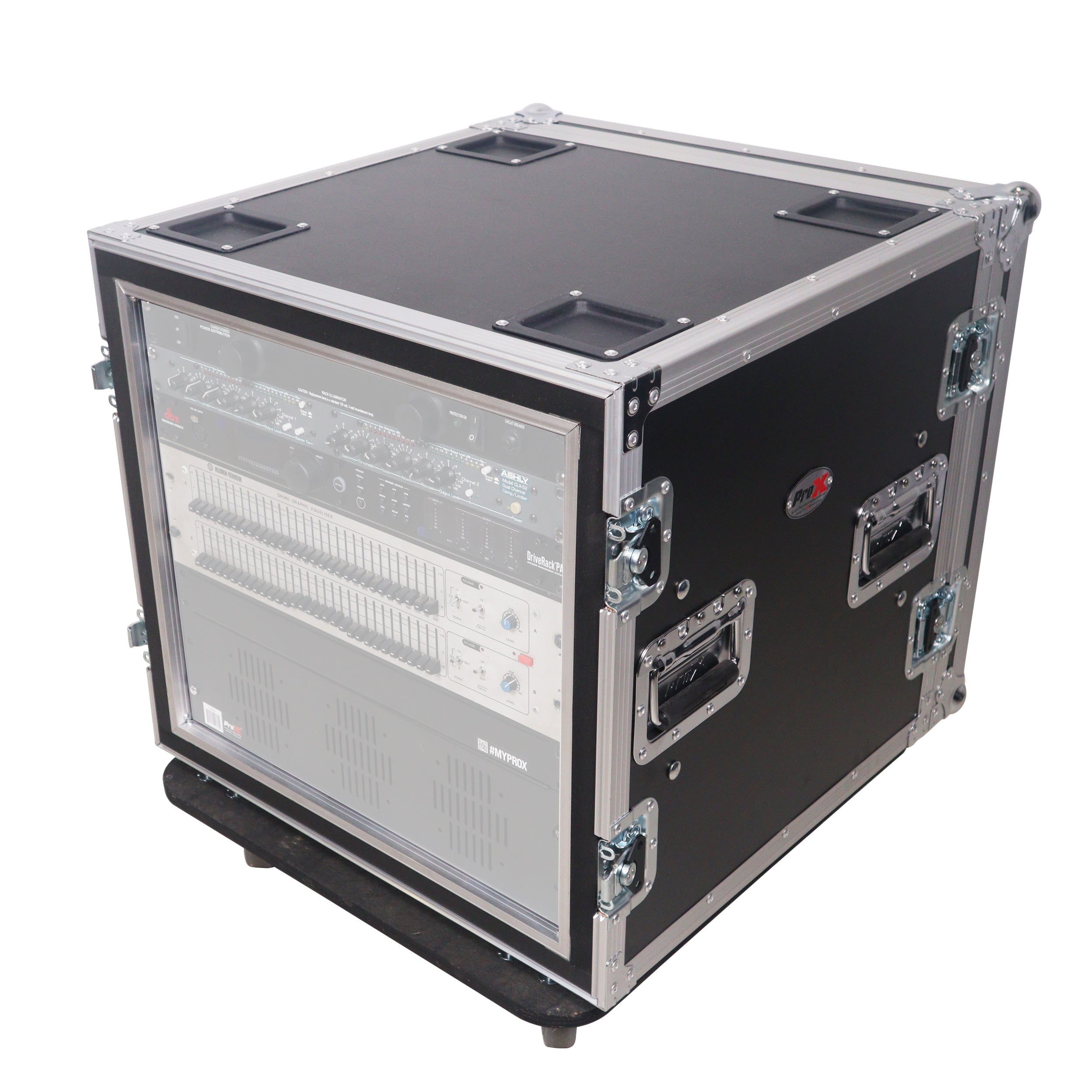 ProX 12U Space Shockproof Amp Rack ATA Flight Case 20" Depth