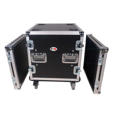 ProX 12U Space Shockproof Amp Rack ATA Flight Case 20" Depth