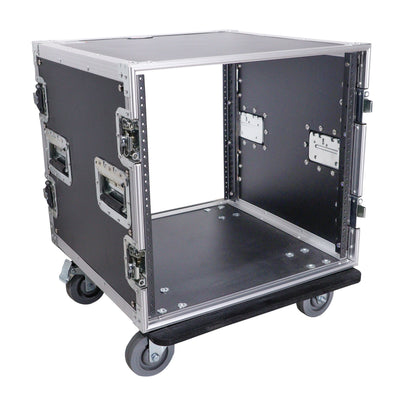 ProX 12U Vertical Amp Rack Mount Flight Case with Caster Wheels