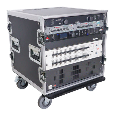 ProX 12U Vertical Amp Rack Mount Flight Case with Caster Wheels