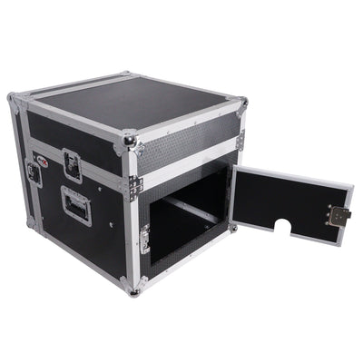 ProX 6U Vertical Rack Mount Flight Case with 10U Top for Mixer Combo Amp Rack
