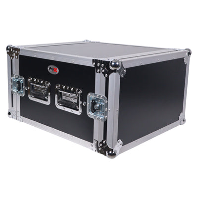 ProX ATA Style 6U Rack Space Shockproof Amp Rack Mount Case 20 in. Depth with recessed handles
