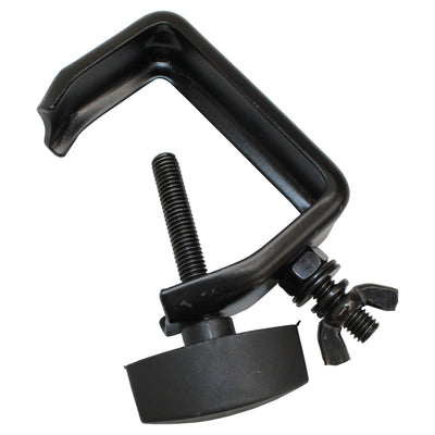 ProX Light Duty Aluminum C Style M10 Clamp with Flat Thumbscrew for 2" Truss Tube Capacity 45 lbs Black Finish
