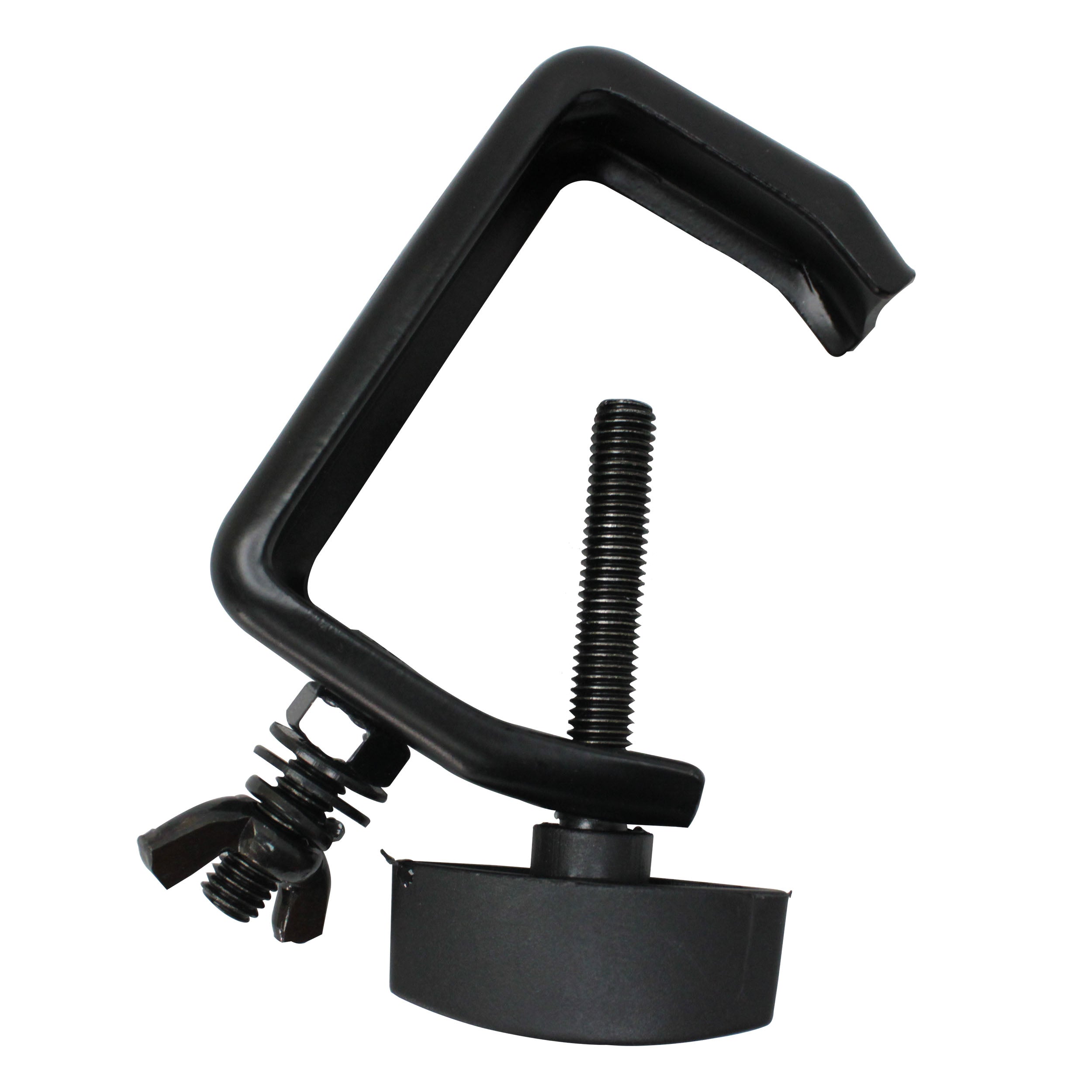ProX Light Duty Aluminum C Style M10 Clamp with Flat Thumbscrew for 2" Truss Tube Capacity 45 lbs Black Finish