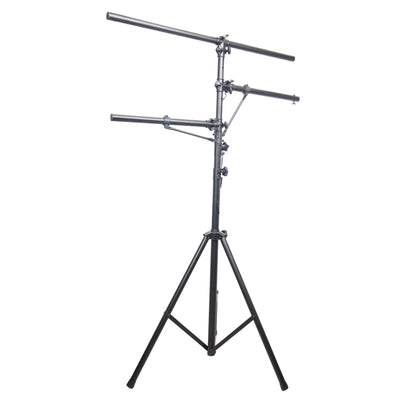 ProX Height Adjustable DJ Lighting Stand with (2) Side Bars – adjusts up to 12 Ft Height