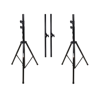 ProX 12 Ft Height Adjustable DJ Lighting Stand with (3) I-beam Sections – adjusts up to 12'H x 15'W