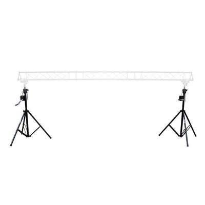 ProX Set of (2) 8.5 Ft Crank Stands with T-Bars Supports Triangle Truss Segments for Stage and DJ Lighting