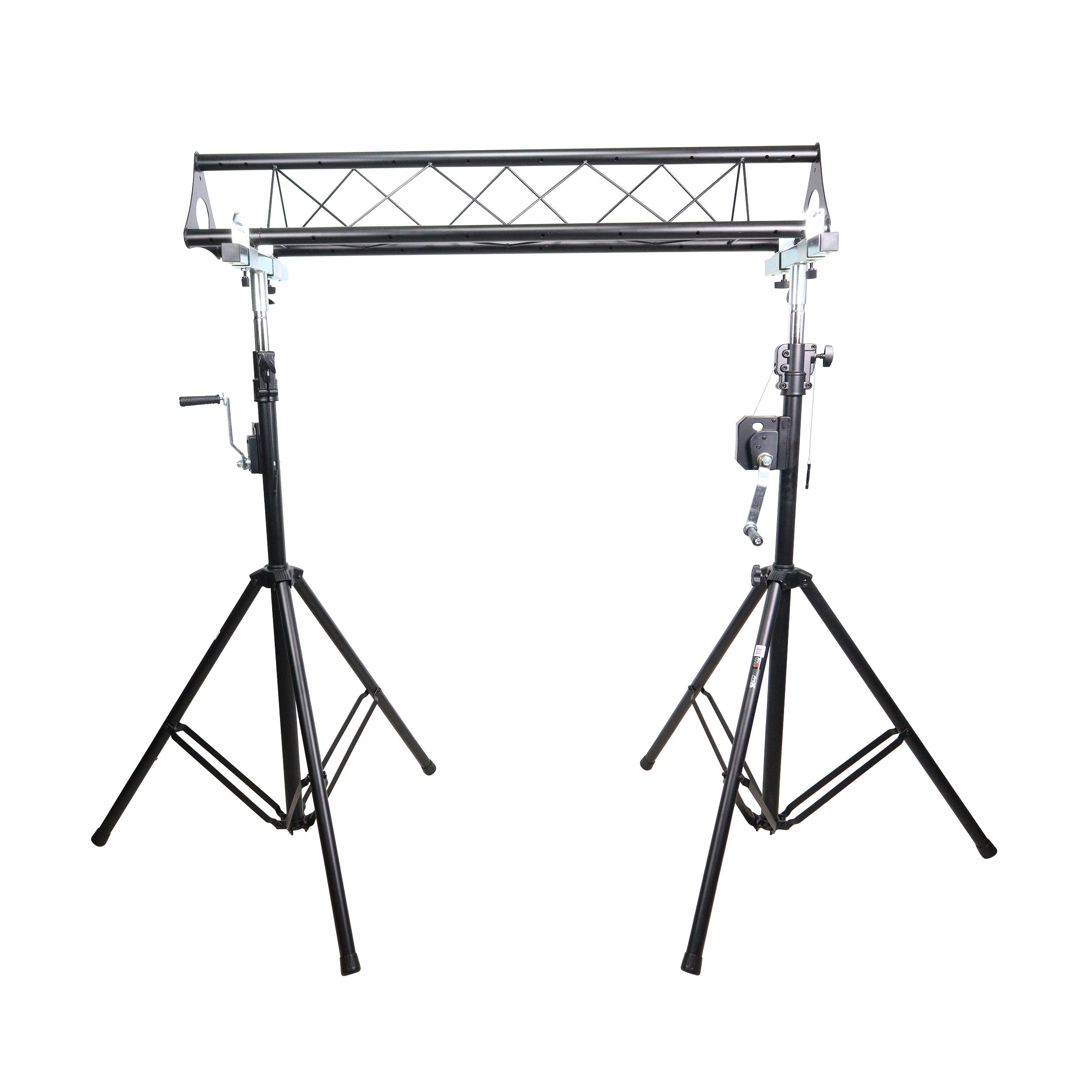 ProX 10-Feet Height Adjustable Portable Crank Lighting Stand System with included 2x T-Bars Triangle Truss for 5ft 10ft 15ft Width
