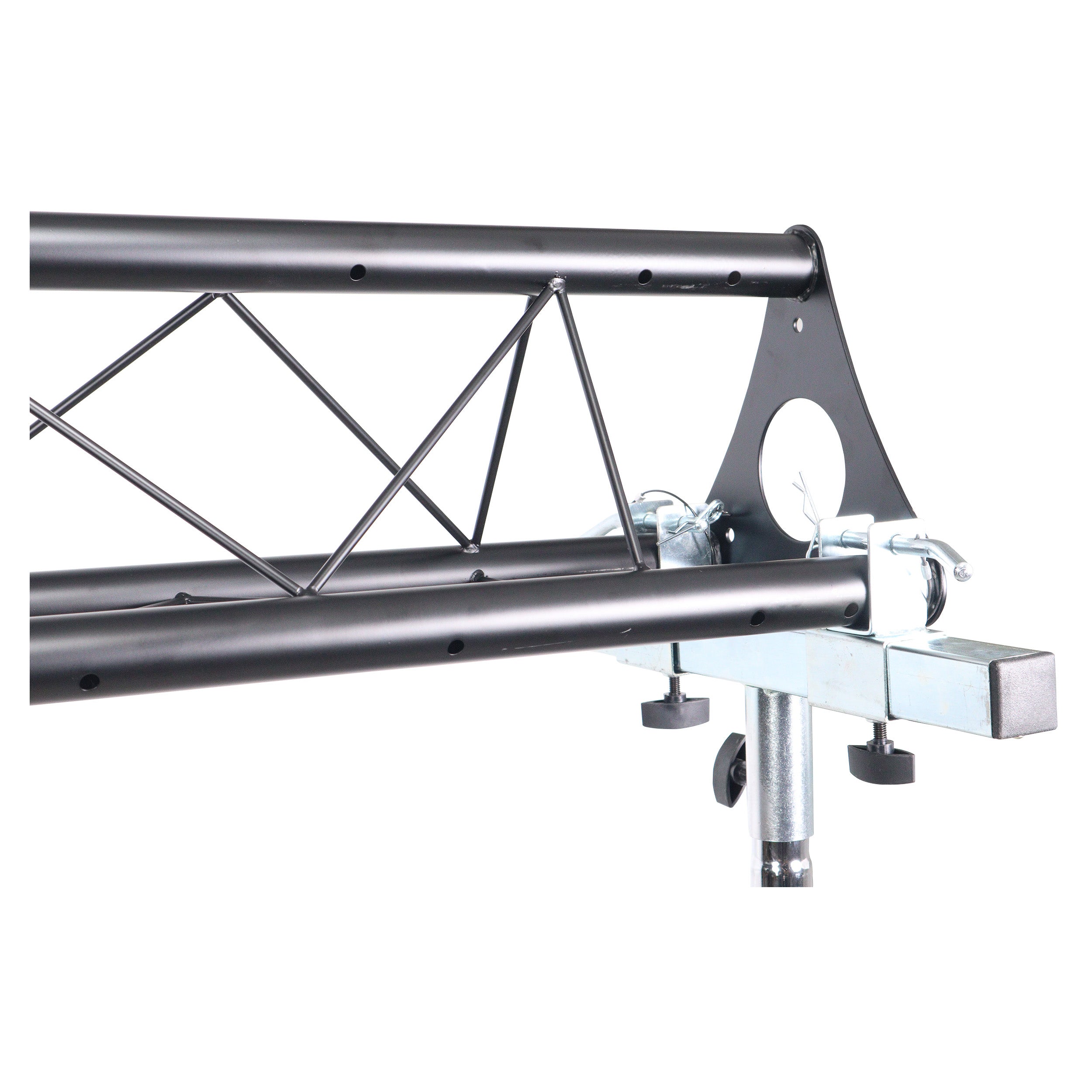 ProX 10-Feet Height Adjustable Portable Crank Lighting Stand System with included 2x T-Bars Triangle Truss for 5ft 10ft 15ft Width