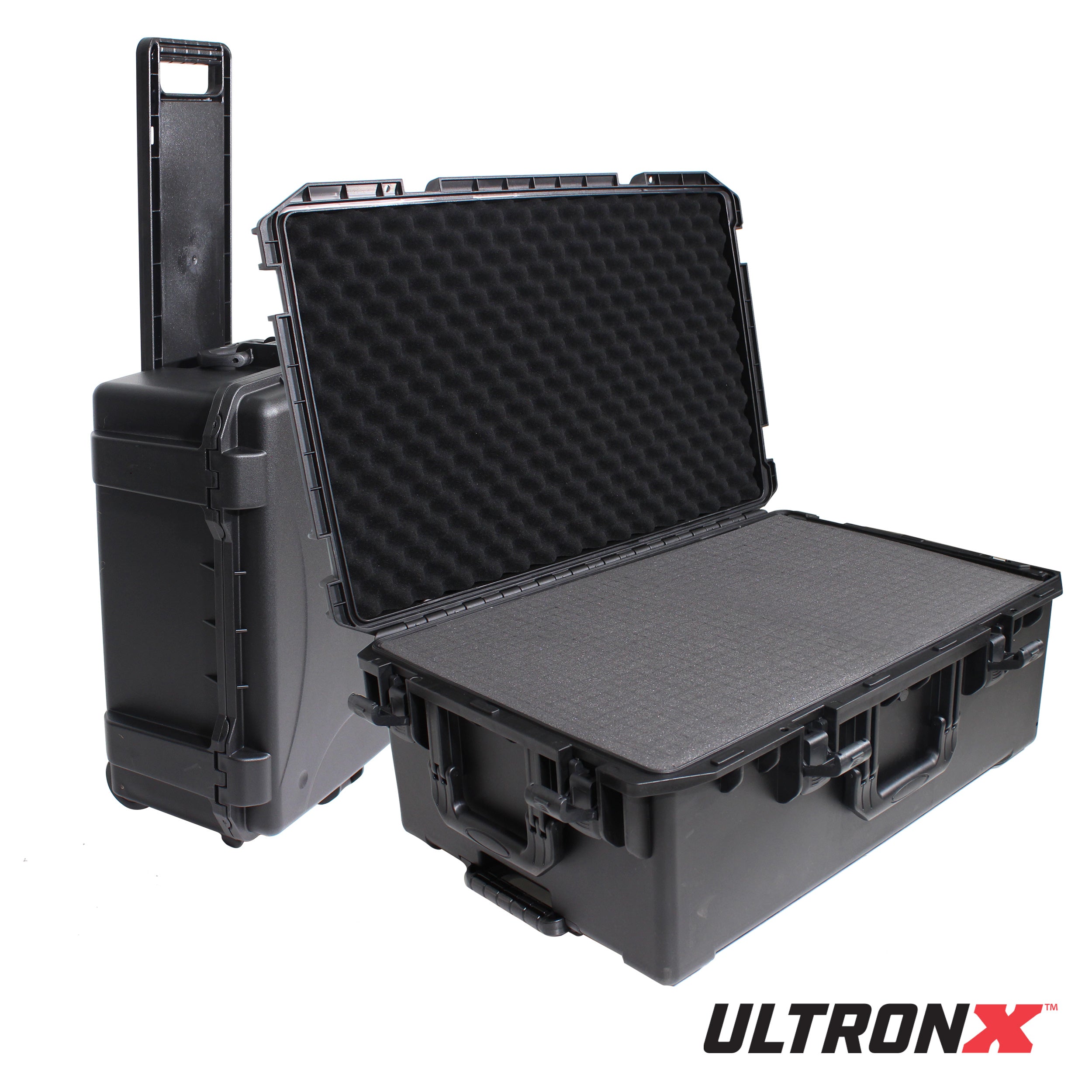 ProX UltronX LARGE Water Resistant ABS Molded Portable Storage Case for Audio Camera Tactical includes cut pluck foam - 29x19x9 in.