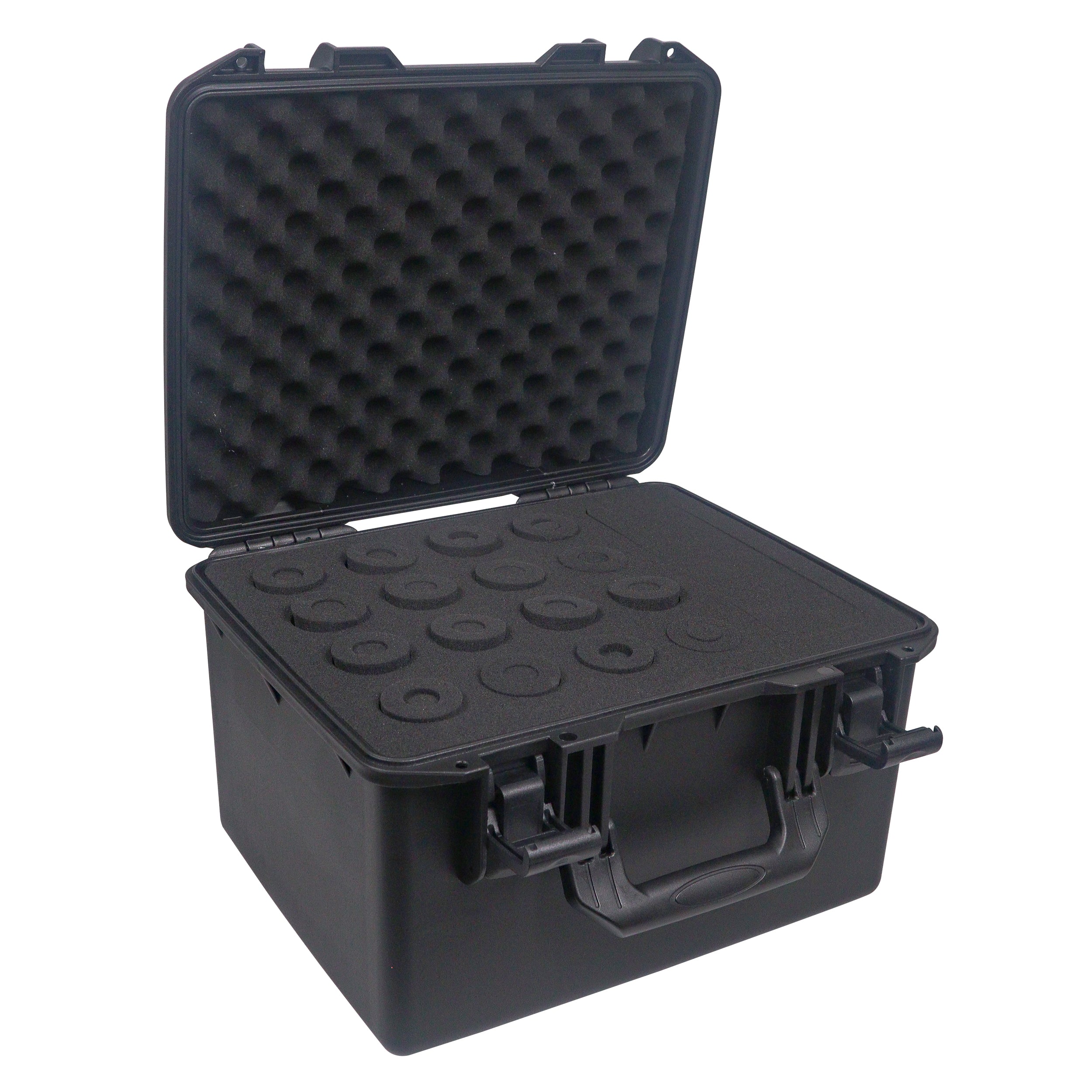 ProX UltronX Plastic Water Tight Molded Travel Case Stores up to (16) Wireless and Wired Microphones
