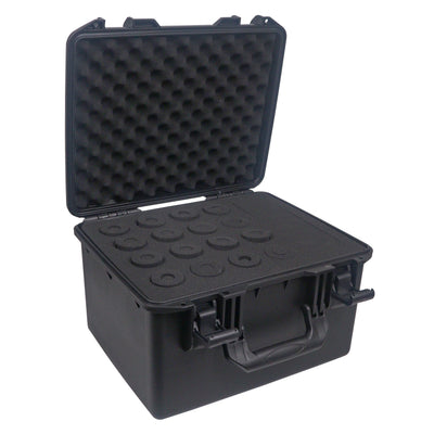 ProX UltronX Plastic Water Tight Molded Travel Case Stores up to (16) Wireless and Wired Microphones