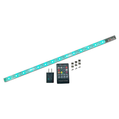 ProX GLOLITE 20" RGB LED Accent Lighting Fixture Aluminum Body RF Remote Controlled USB Powered