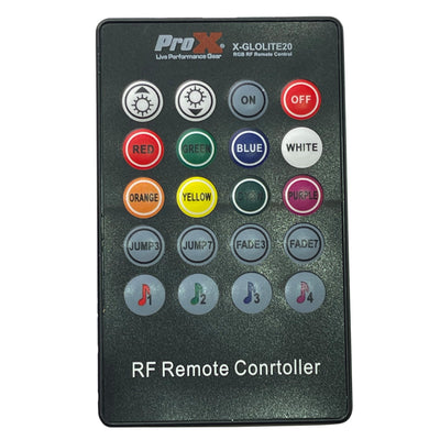 ProX GLOLITE 20" RGB LED Accent Lighting Fixture Aluminum Body RF Remote Controlled USB Powered