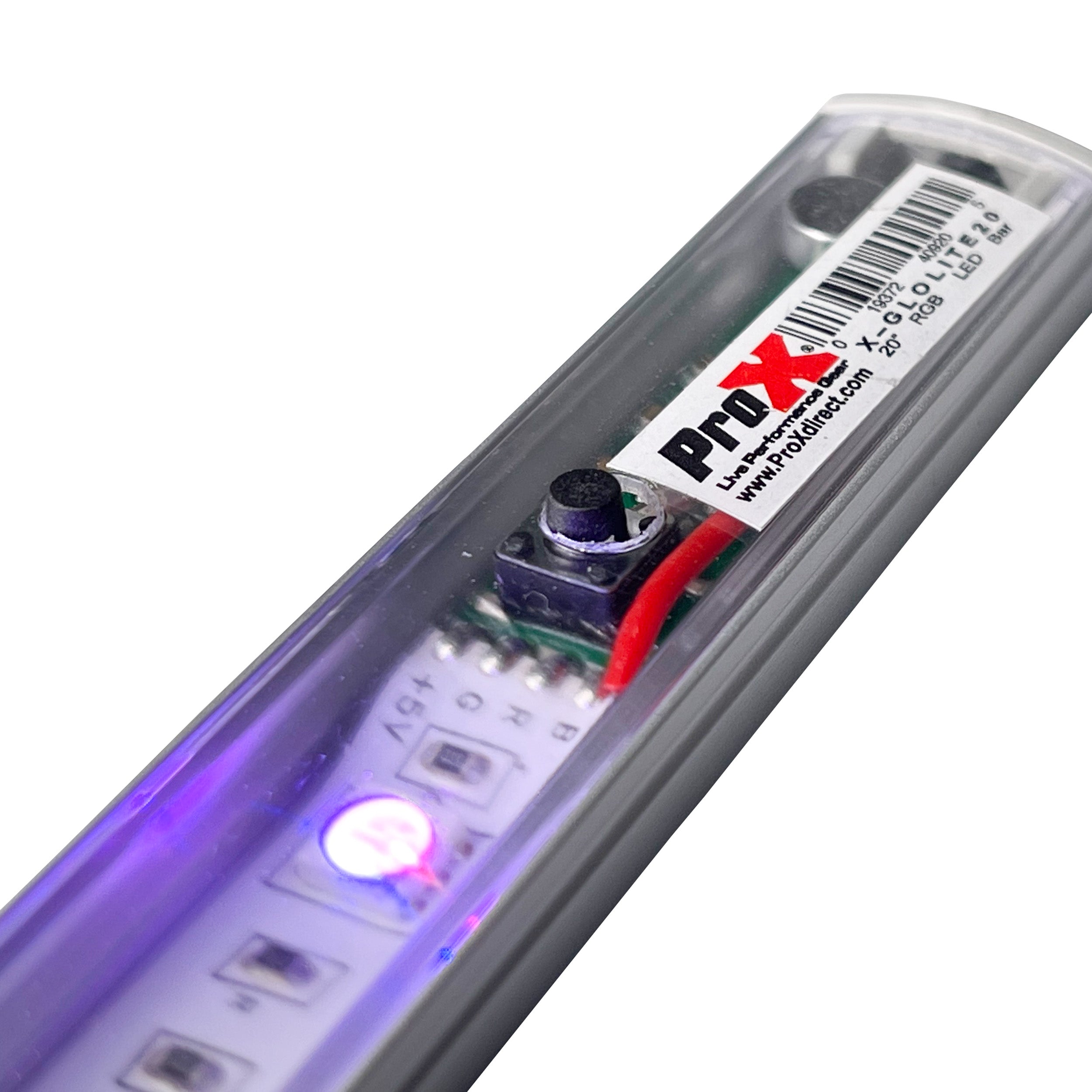 ProX GLOLITE 20" RGB LED Accent Lighting Fixture Aluminum Body RF Remote Controlled USB Powered