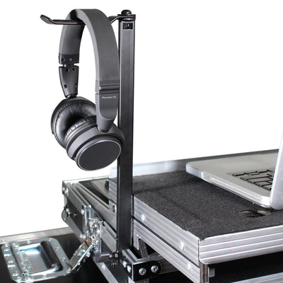 ProX Headphone Pole Stand For Cases 12" Shaft with Rotating Hook