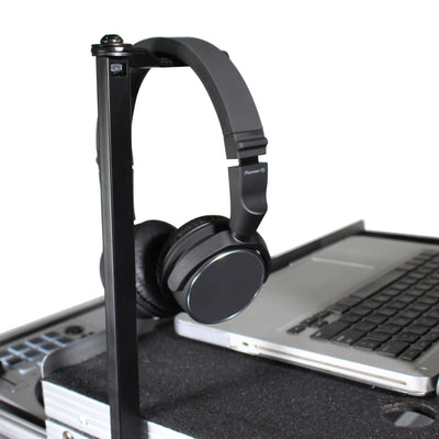 ProX Headphone Pole Stand For Cases 12" Shaft with Rotating Hook