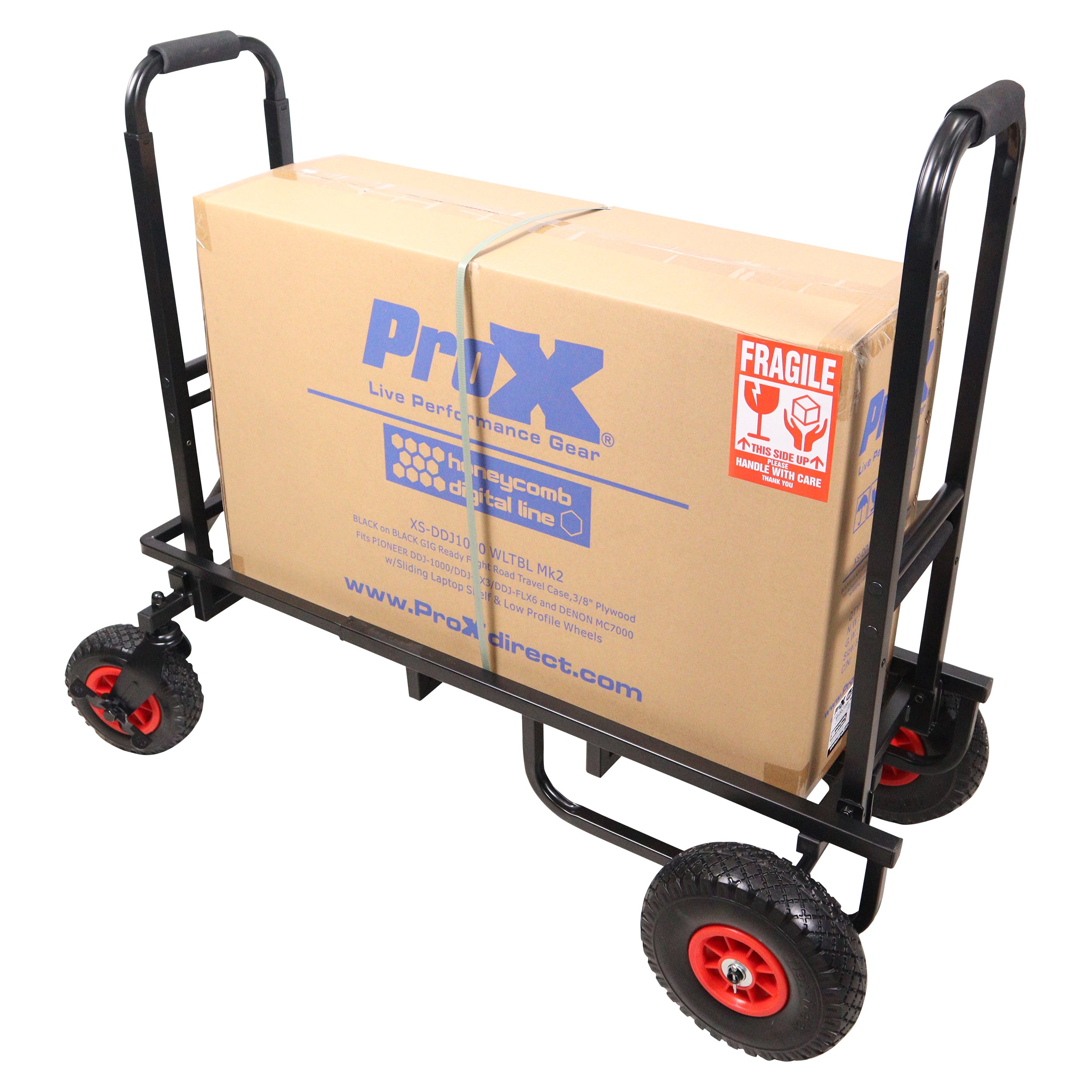 ProX ProX X-ROLLNRUN Folding Mani-Cart Rolling Utility Dolly Height Adjustable Rolling Hand Truck