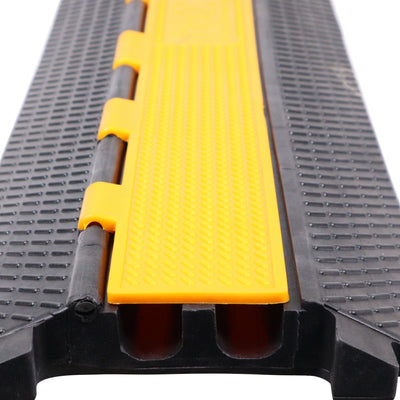 ProX 2-Channel Rubber Cable Protector Ramp Speed Bump Cover Indoor Outdoor – Supports up to 60 Tons