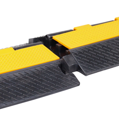 ProX 2-Channel Rubber Cable Protector Ramp Speed Bump Cover Indoor Outdoor – Supports up to 60 Tons