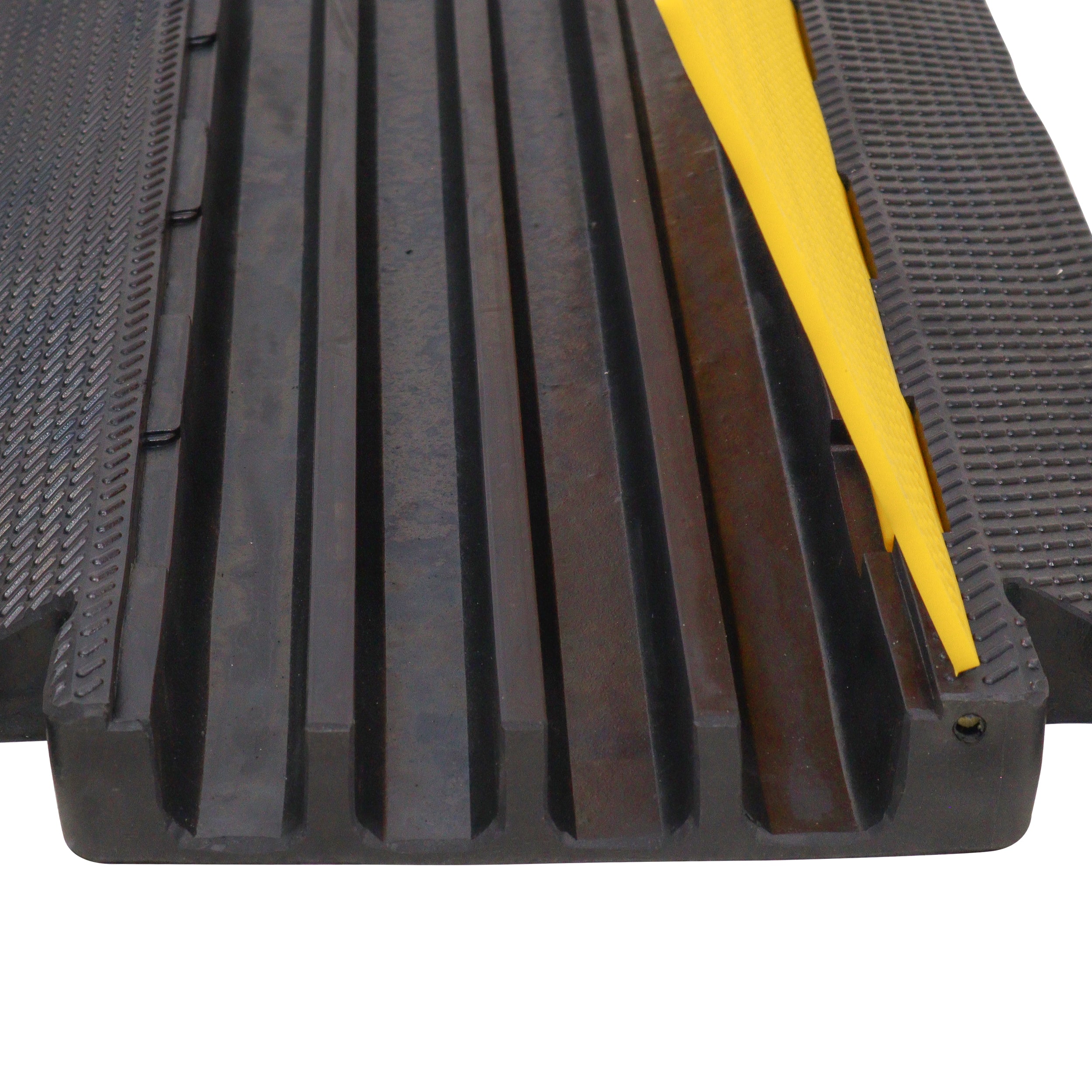 ProX 4-Channel Rubber Cable Protector Ramp Speed Bump Cover Indoor Outdoor – Supports up to 60 Tons