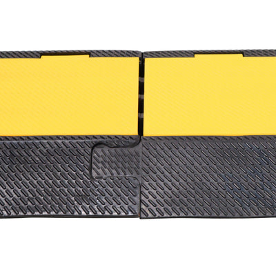 ProX 4-Channel Rubber Cable Protector Ramp Speed Bump Cover Indoor Outdoor – Supports up to 60 Tons
