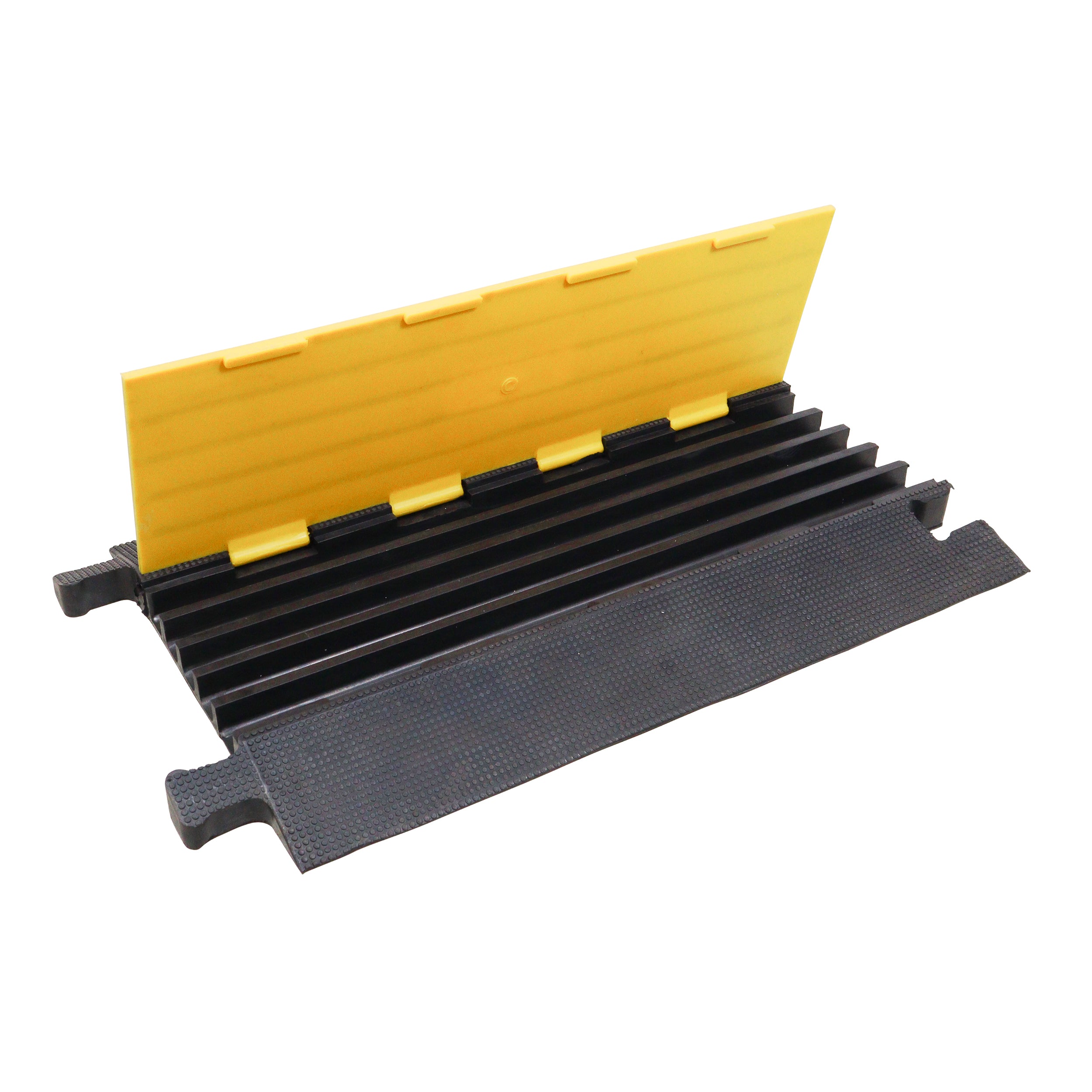 ProX 5-Channel Rubber Cable Protector Ramp Speed Bump Cover Indoor Outdoor – Supports up to 60 Tons