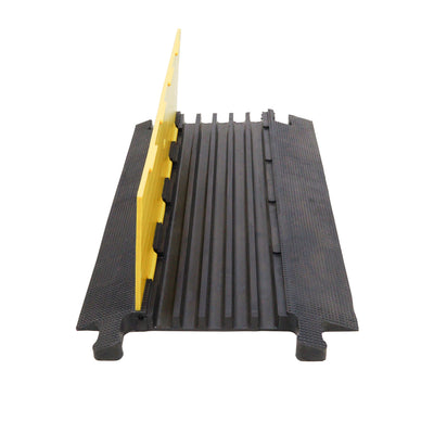 ProX 5-Channel Rubber Cable Protector Ramp Speed Bump Cover Indoor Outdoor – Supports up to 60 Tons