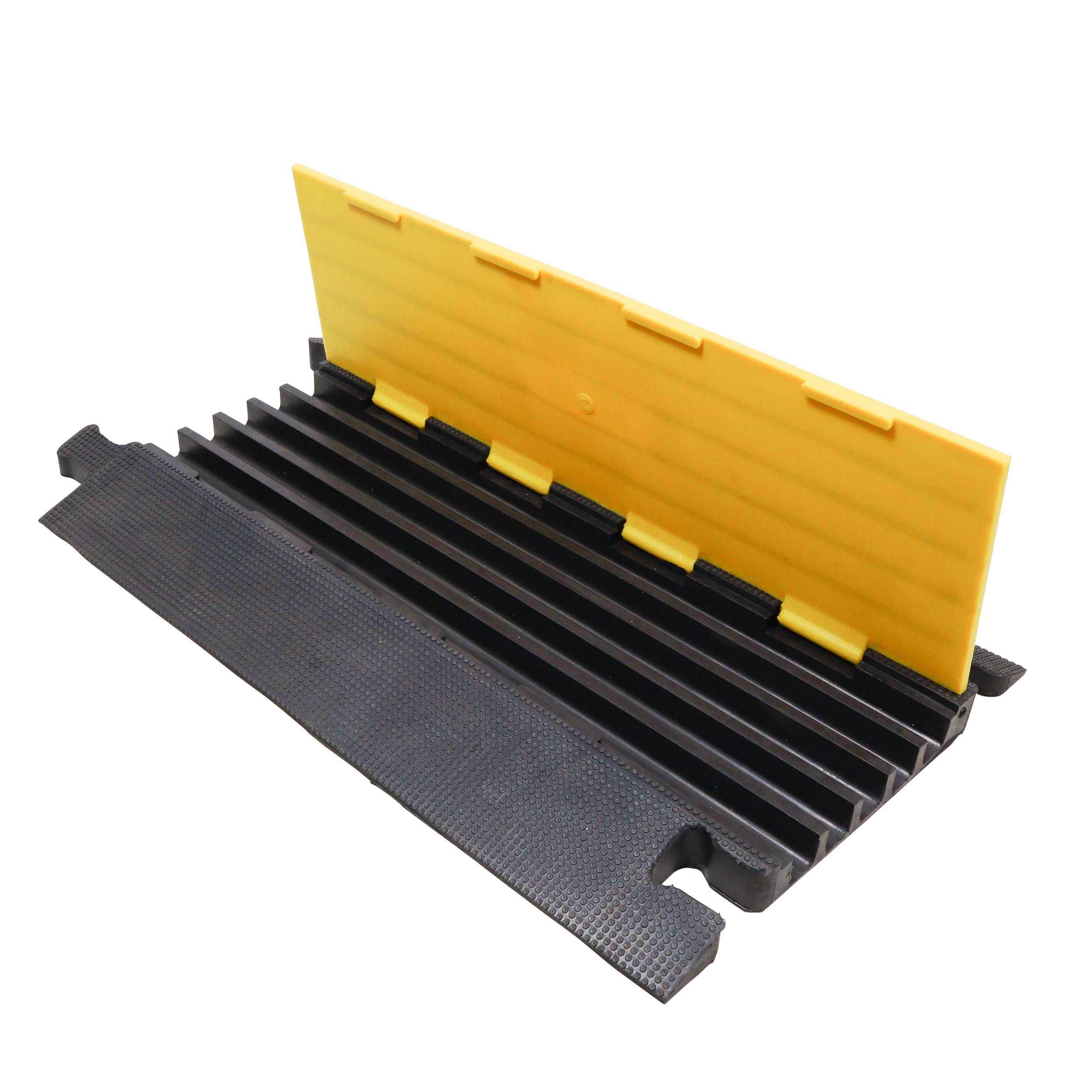 ProX 5-Channel Rubber Cable Protector Ramp Speed Bump Cover Indoor Outdoor – Supports up to 60 Tons