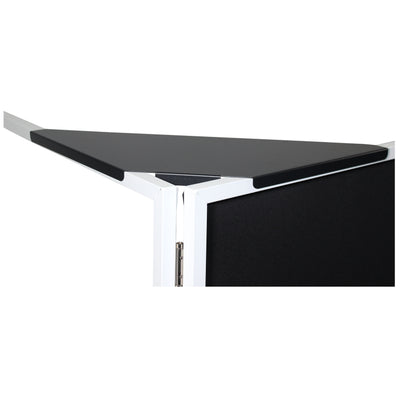 ProX Universal Set of Corner Shelves for DJ Facades Black Finish