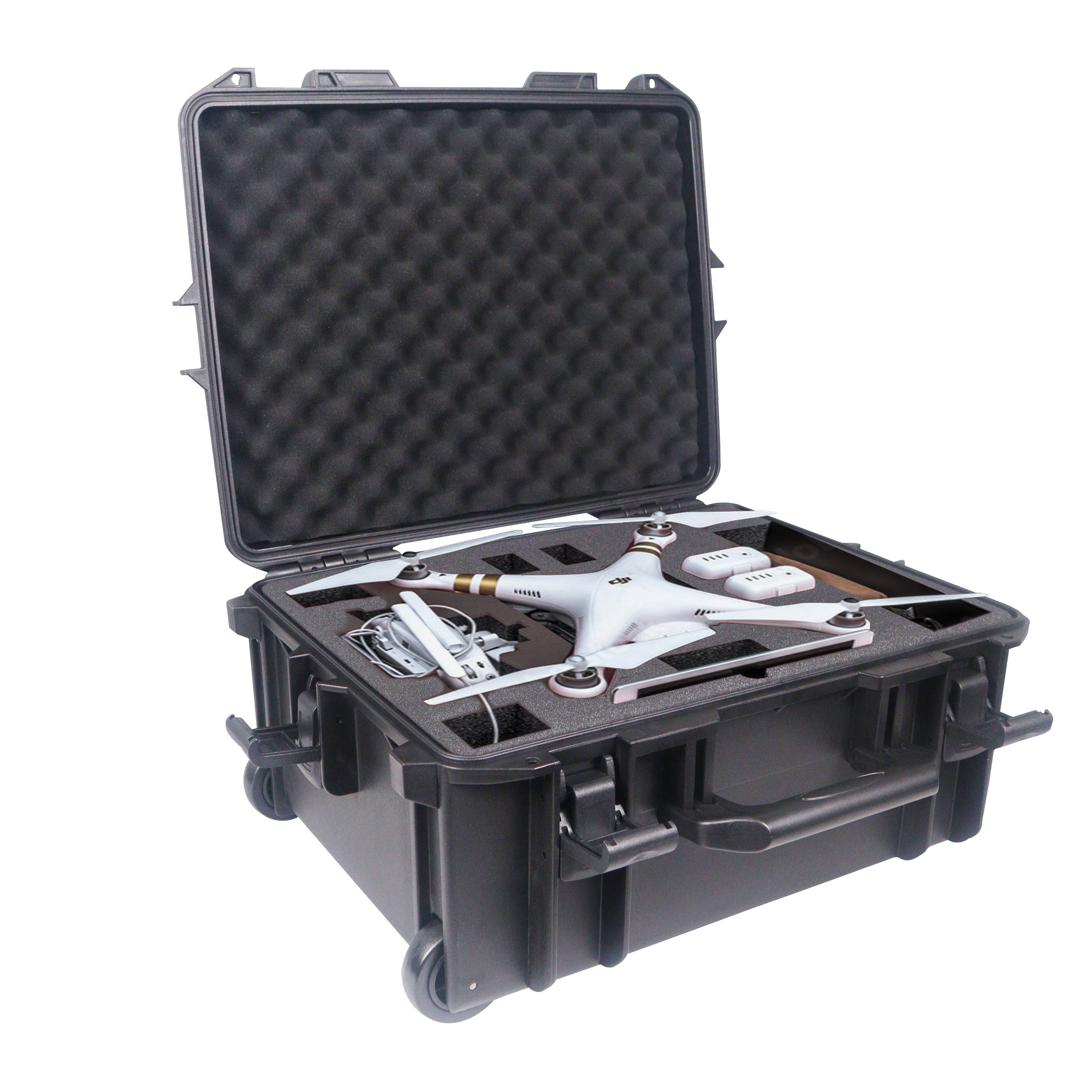 ProX UltronX MEDIUM Water Resistant ABS Molded Portable Storage Case for Audio Camera Tactical includes cut pluck foam - 14x19x7.5