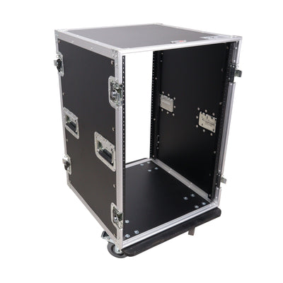 ProX 14U Vertical Amp Rack Mount Flight Case with Caster Wheels