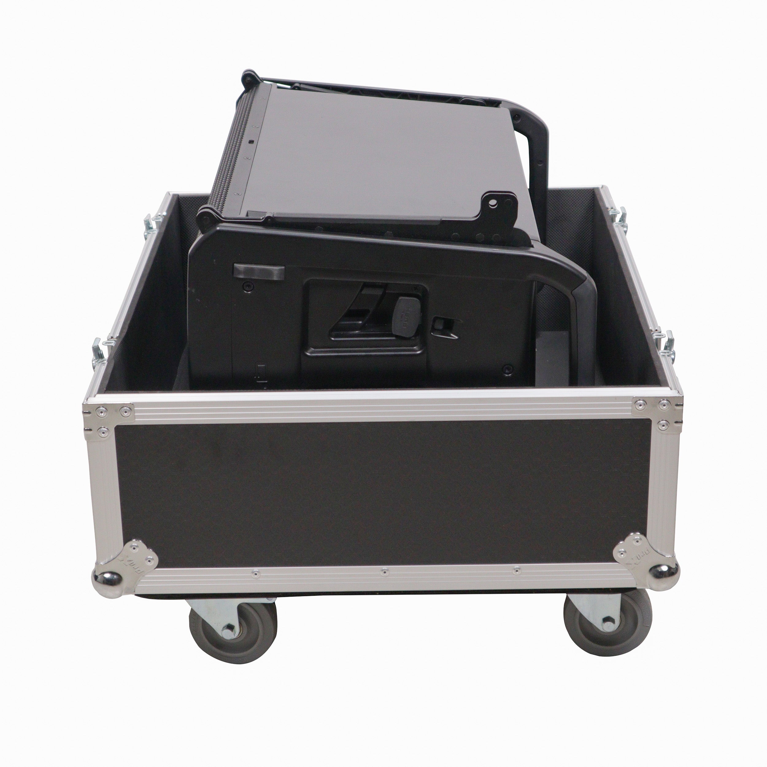 ProX Universal ATA Speaker Flight Case for 2xQSC KLA12 LA112 FBT HORIZON VHA 112SA, Mackie DRM12A and similar sizes 30x26x22 in