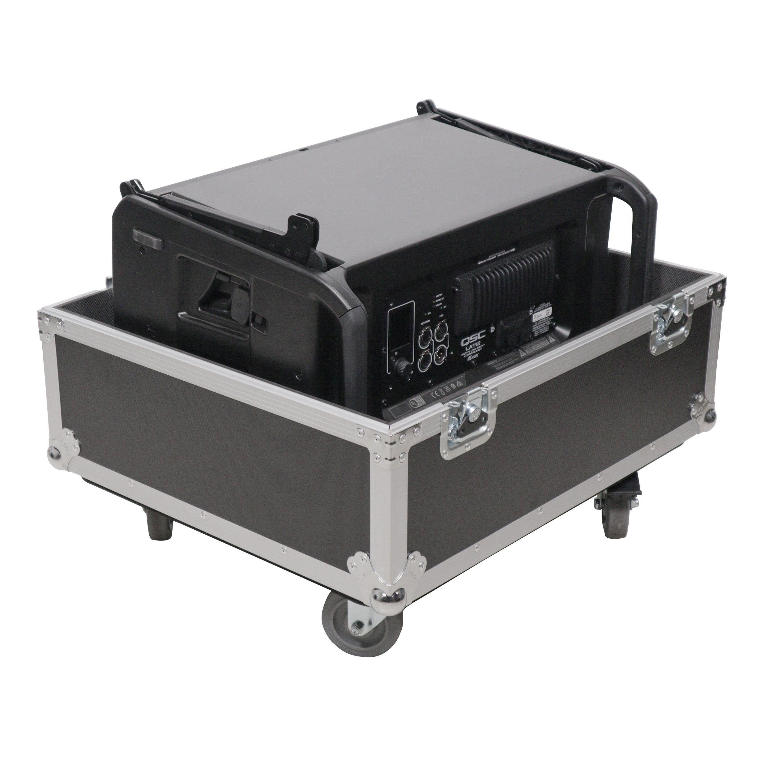 ProX Universal ATA Speaker Flight Case for 2xQSC KLA12 LA112 FBT HORIZON VHA 112SA, Mackie DRM12A and similar sizes 30x26x22 in