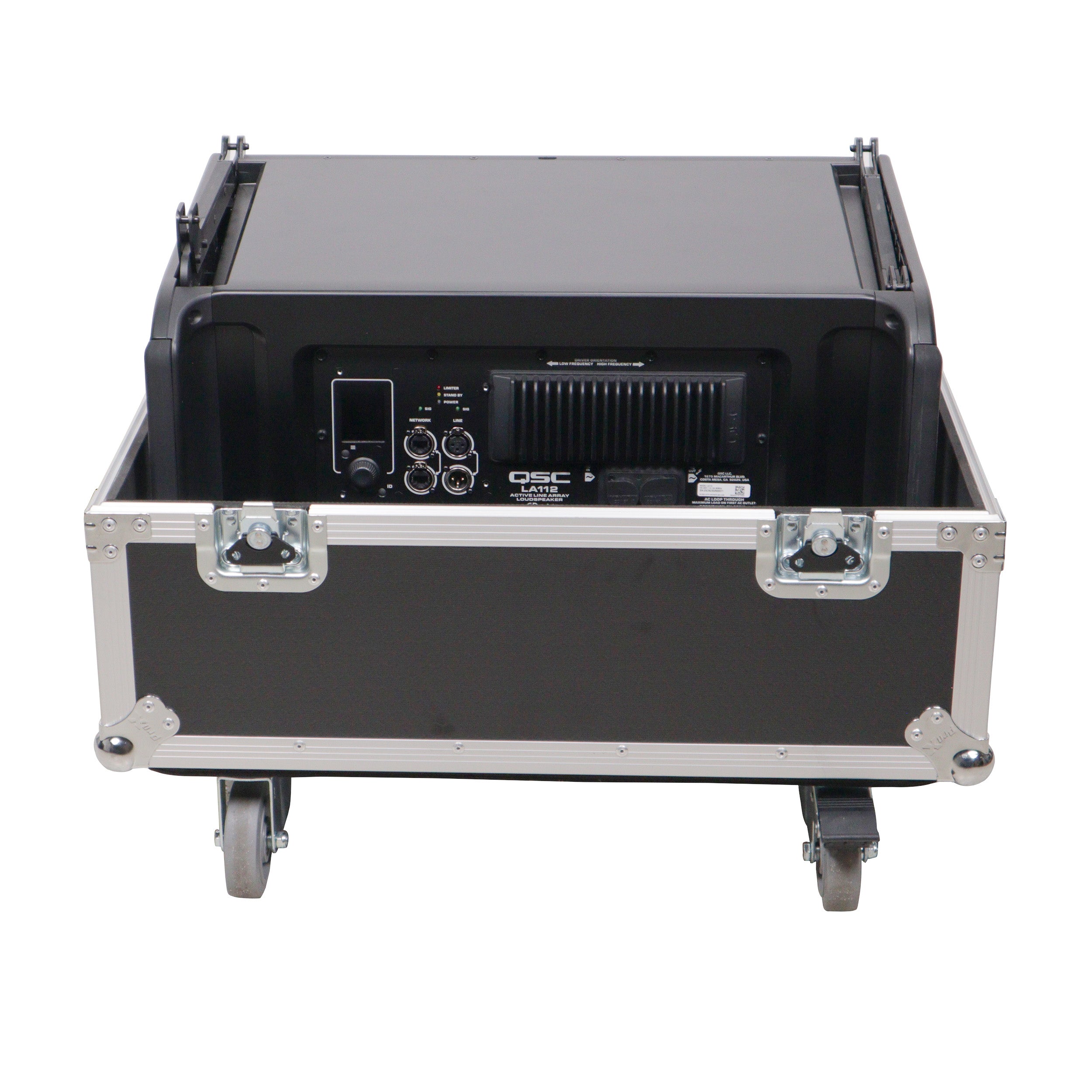 ProX Universal ATA Speaker Flight Case for 2xQSC KLA12 LA112 FBT HORIZON VHA 112SA, Mackie DRM12A and similar sizes 30x26x22 in