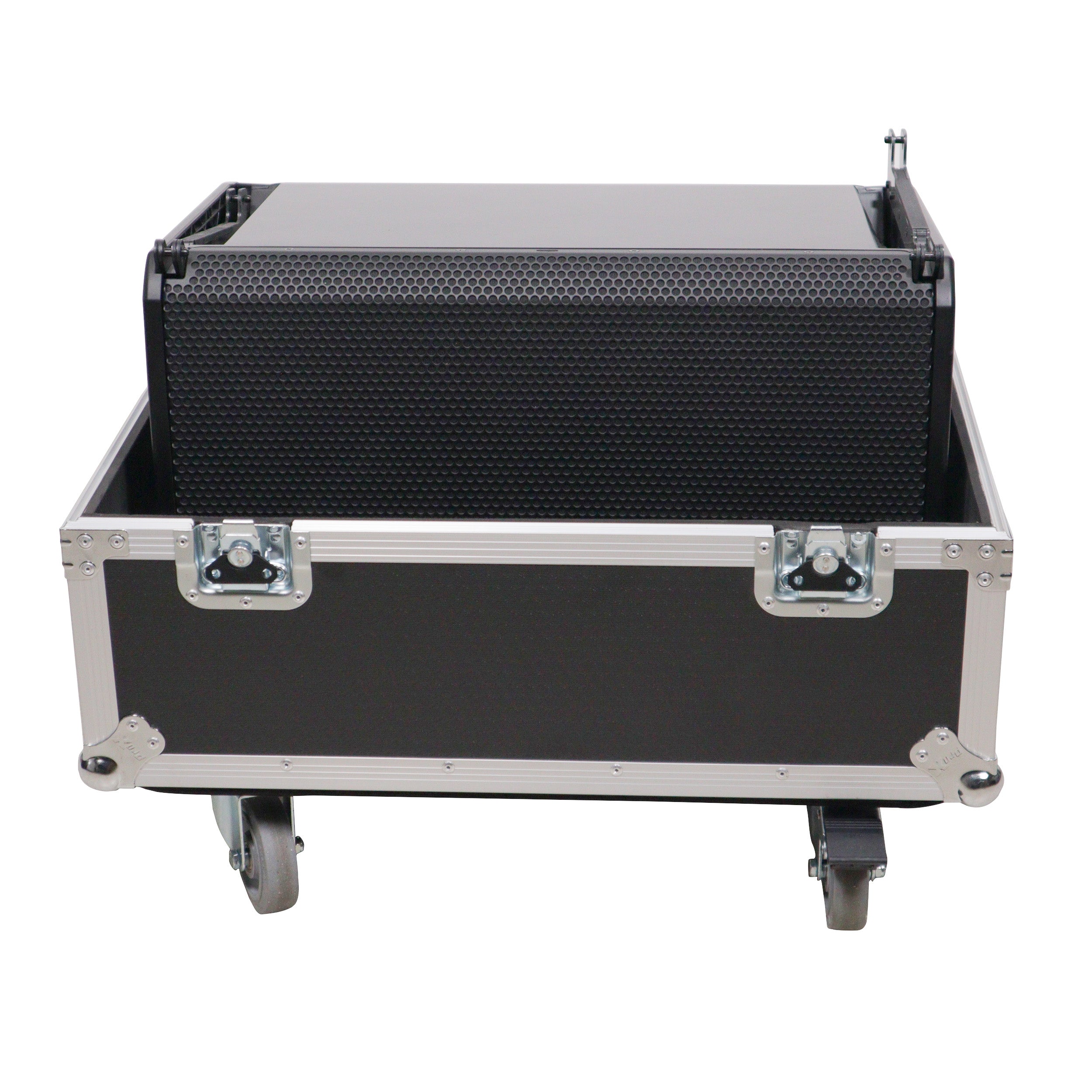 ProX Universal ATA Speaker Flight Case for 2xQSC KLA12 LA112 FBT HORIZON VHA 112SA, Mackie DRM12A and similar sizes 30x26x22 in